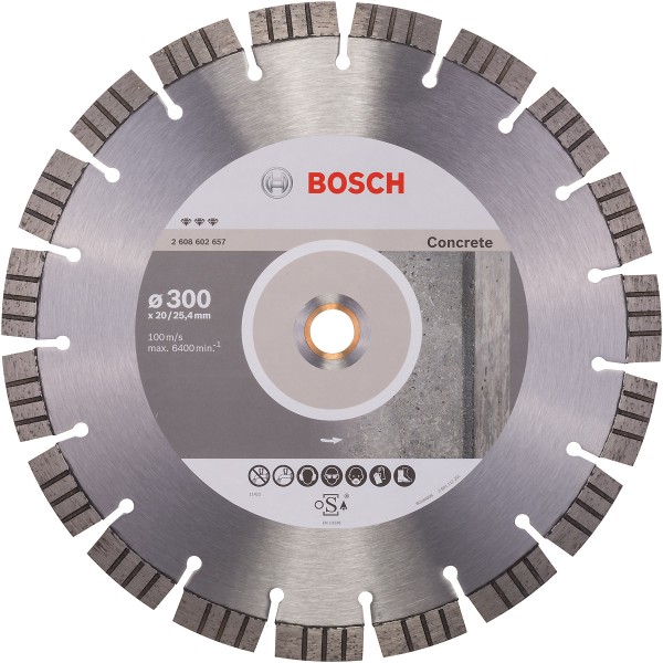 Bosch Diamanttrennscheibe Best for Concrete,Bohrungsdurchmesser (mm):20.00/25.40*