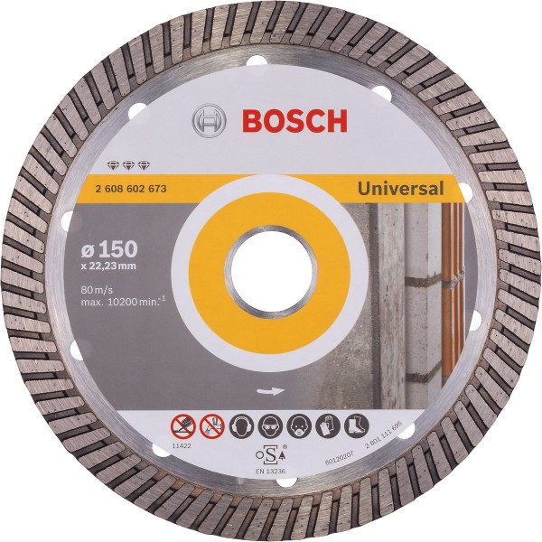 Bosch Diamanttrennscheibe Best for Universal Turbo, Bohrungsdurchmesser (mm):22.23