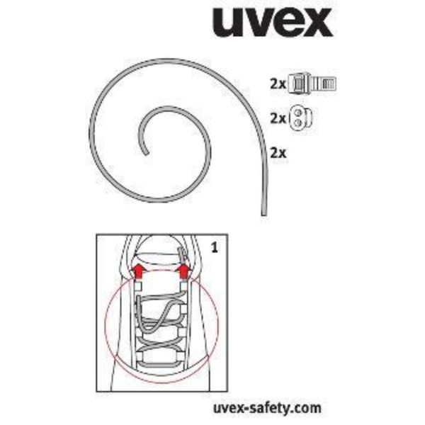 uvex Elastiksenkel - Set für uvex 1, uvex motion style und uvex xenova atc