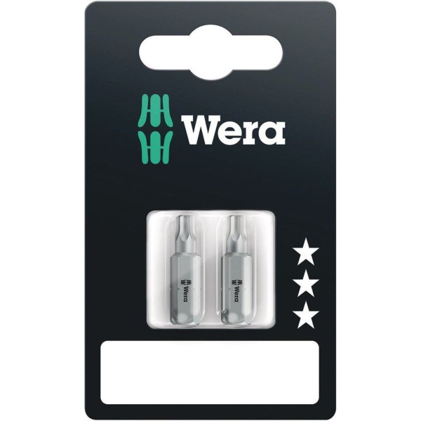 Wera 867/1 Z TORX BO Bits mit Bohrung SB, TX 20 x 25 mm, 2-teilig