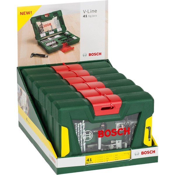 Bosch V-Line Box, Bohrer- und Bit-Set, 41-teilig, Winkelschrauber