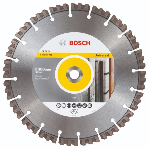 Bosch Diamanttrennscheibe Best for Universal, 300 x 20,00 x 2,8 x 15 mm