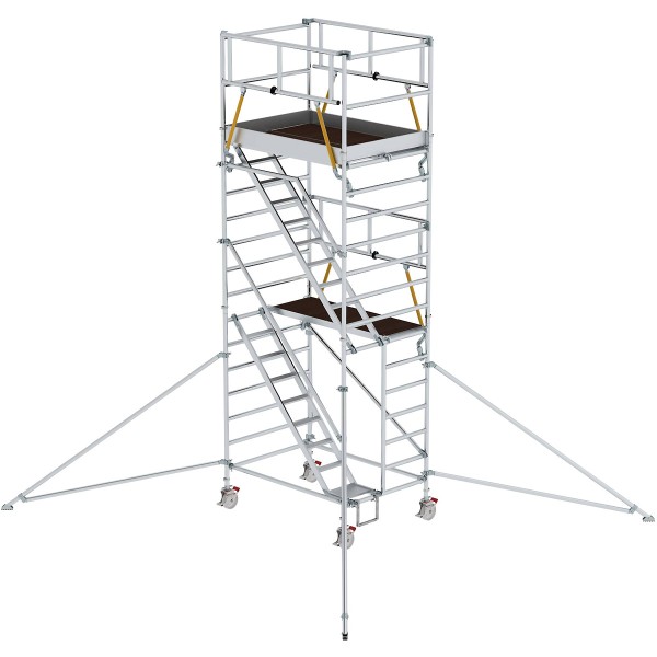 Rollgerüst SG 1,35 x 1,80 m mit Schrägaufstiegen & Ausleger