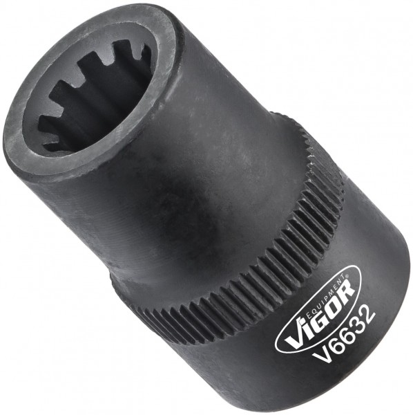 VIGOR Steckschlüssel-Einsatz, V6632, Vierkant10 mm (3/8 Zoll), Rillenprofil, 9 mm