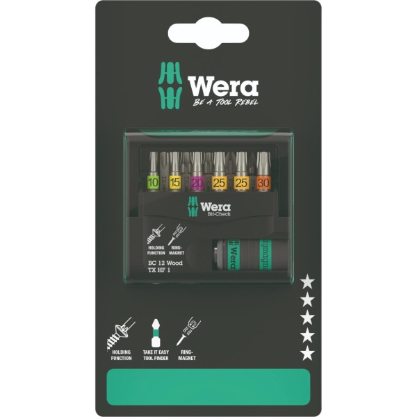 Wera Bit-Check Wood TORX HF 1 SB, 12-teilig