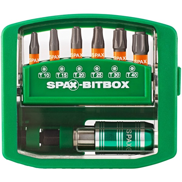 SPAX Bitbox T-Star Plus (6 Bits T10-T40 25mm + 1 Bit-Halter)