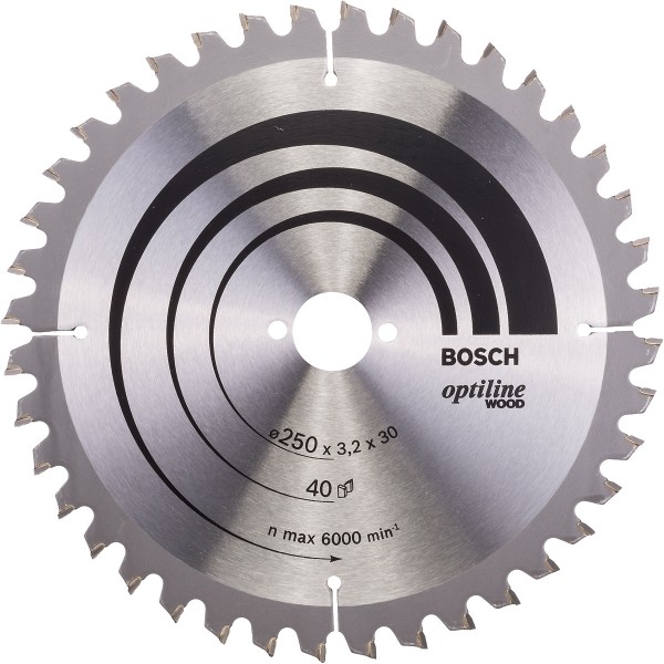 Bosch Kreissägeblatt Optiline Wood für Kapp- und Gehrungssäge ø 250 mm