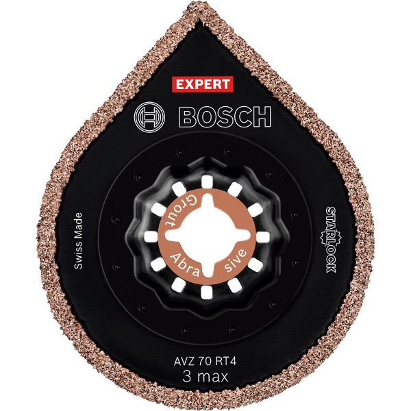 Bosch EXPERT 3 max AVZ 70 RT4 Platte zum Entfernen von Fugen für Multifunktionswerkzeuge, Mörtelentferner