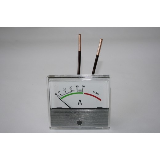 ELMAG Amperemeter 0-50 A. 90x80mm für