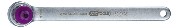 KS Tools Bremsen-Entlüftungsschlüssel, extra kurz, 9 mm, lila