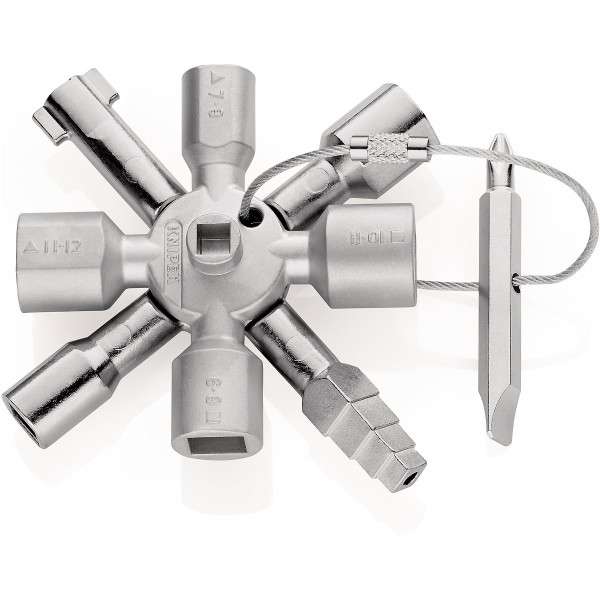 KNIPEX TwinKey Schaltschrankschlüssel für gängige Schränke und Absperrsysteme 92 mm