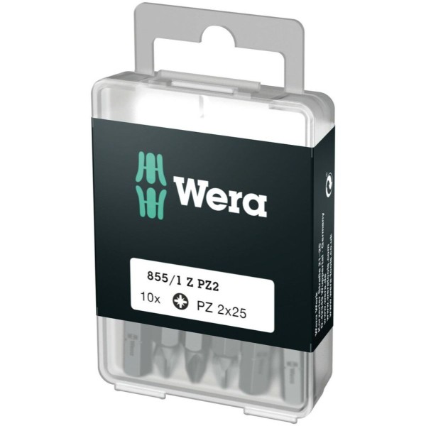 Wera 855/1 Z DIY Bits, PZ 2 x 25 mm, 10-teilig