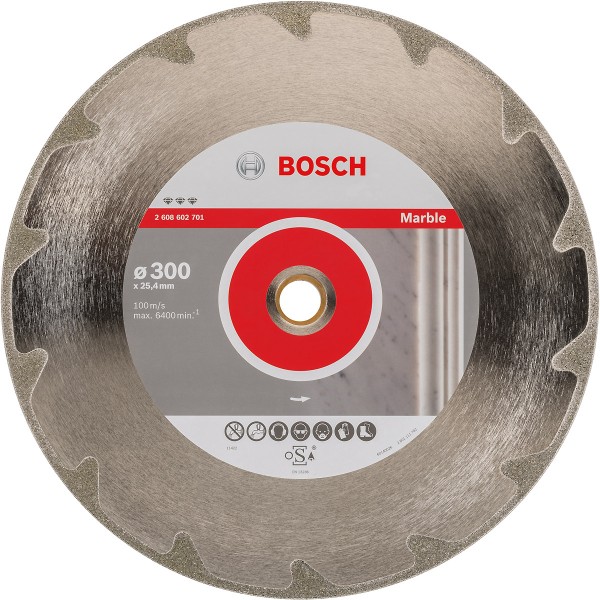 Bosch Diamanttrennscheibe Best for Marble Bohrungsdurchmesser (mm):25.40, Segmenthöhe (mm):5, Schnittbreite (mm):2.6