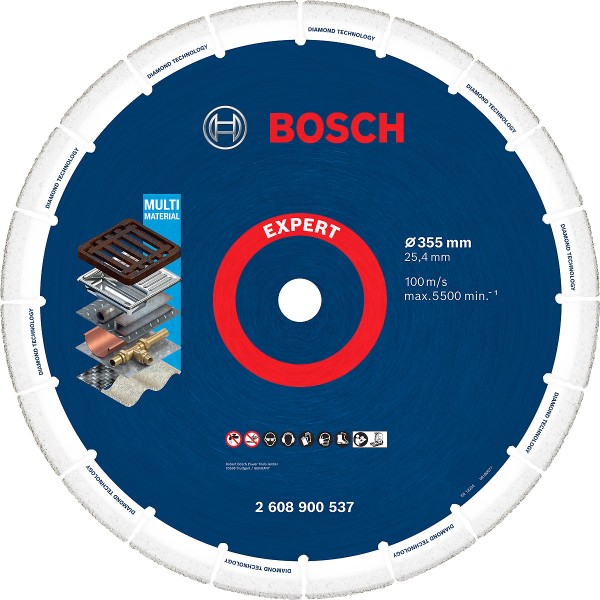 Bosch Diamanttrennscheibe für Metall, Durchmesser (mm):355, Bohrungsdurchmesser (mm):25.40