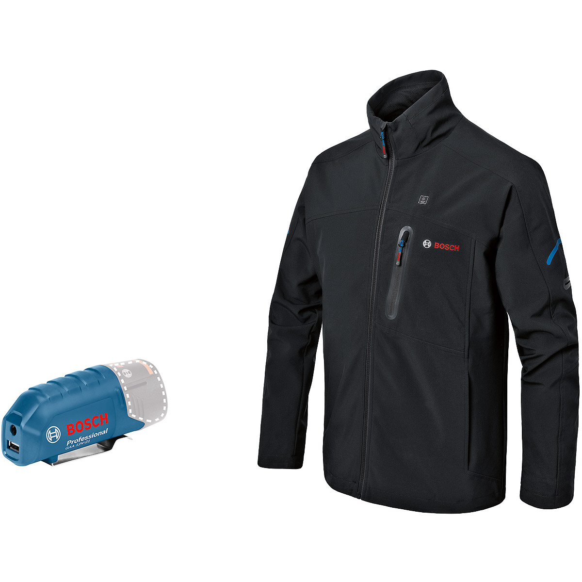 Bosch Beheizbare Jacke GHJ 12+18V XA mit Akkuadapter | Beheizbare Jacken |  Jacken | Arbeitskleidung | Arbeitsschutz | tuulzone