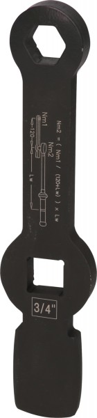 KS Tools 3/4" Schlag-Sechskant-Schlüssel mit 2 Schlagflächen, 26 mm
