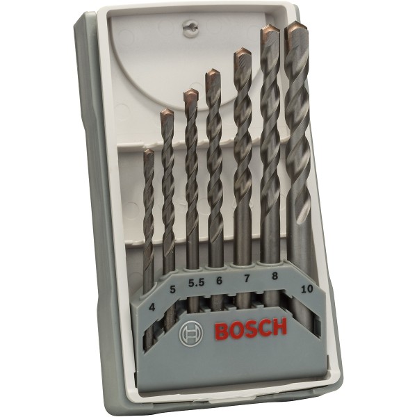 Bosch Betonbohrer CYL-3 Set, Silver Percussion, 7-teilig, 4, 5, 5,5, 6, 7, 8, 10 mm