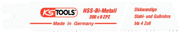 KS Tools Säbelsägeblatt Rems, HSS-Bi-Metall, 200mm, 3,2mm, 5er Pack