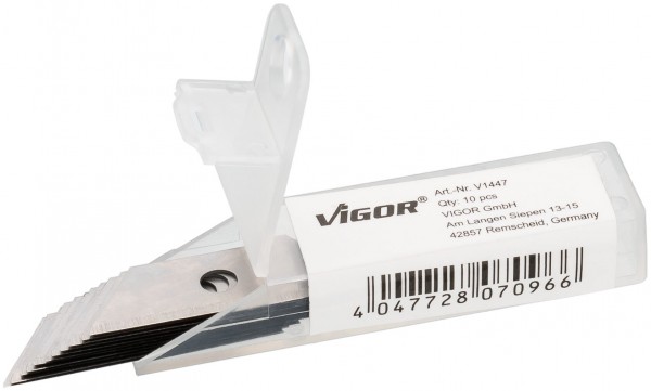 VIGOR Trapez-Ersatzklingen, V1447, Anzahl Werkzeuge: 10