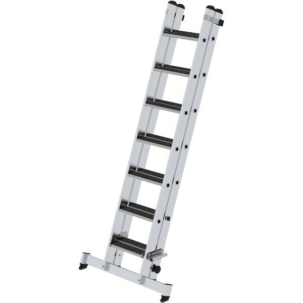 Stufen-Schiebeleiter 2-teilig mit nivello-Traverse und clip-step R13