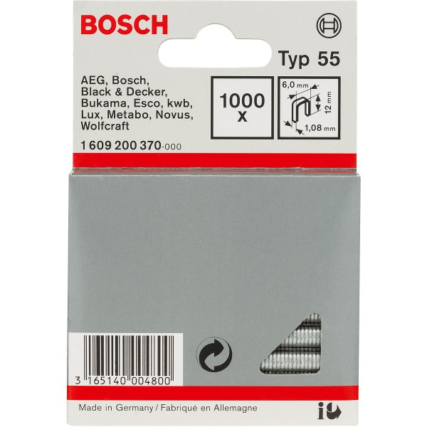 Bosch Schmalrückenklammer Typ 55, 6 x 1,08, 1000er-Pack