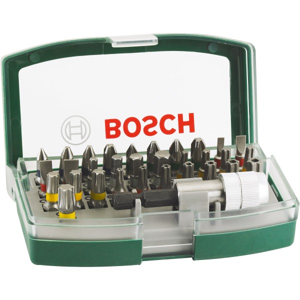 Bosch Schrauberbit-Set mit Farbcodierung, 32-teilig