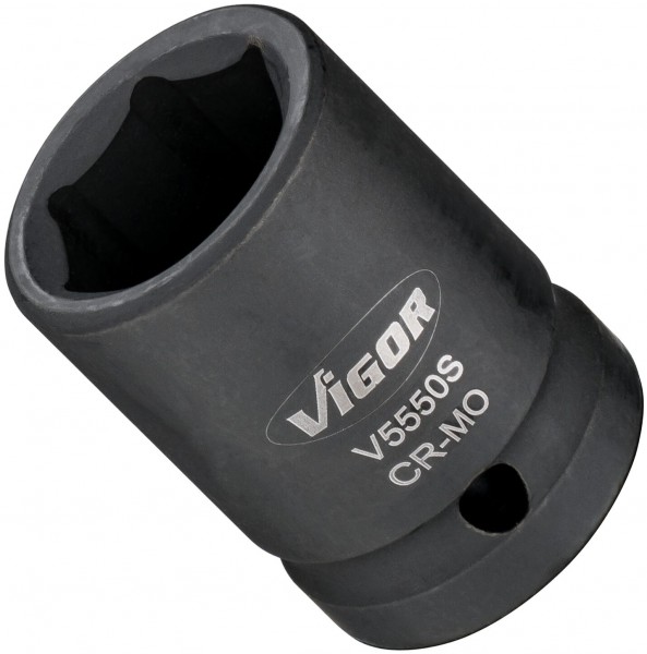 VIGOR Schlagschrauber Steckschlüssel-Einsatz, kurz, 1/2 Zoll, Außen-Sechskant Profil