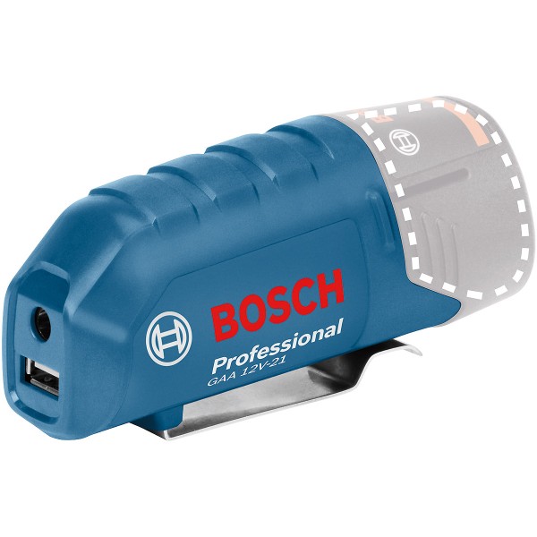 Bosch Ladegerät GAA 12V-21, USB-Ladeadapter, Ladestrom von 2,1A