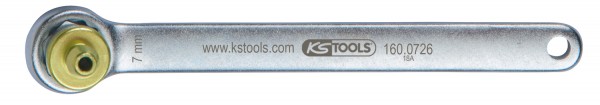 KS Tools Bremsen-Entlüftungsschlüssel, extra kurz, 7 mm, grün