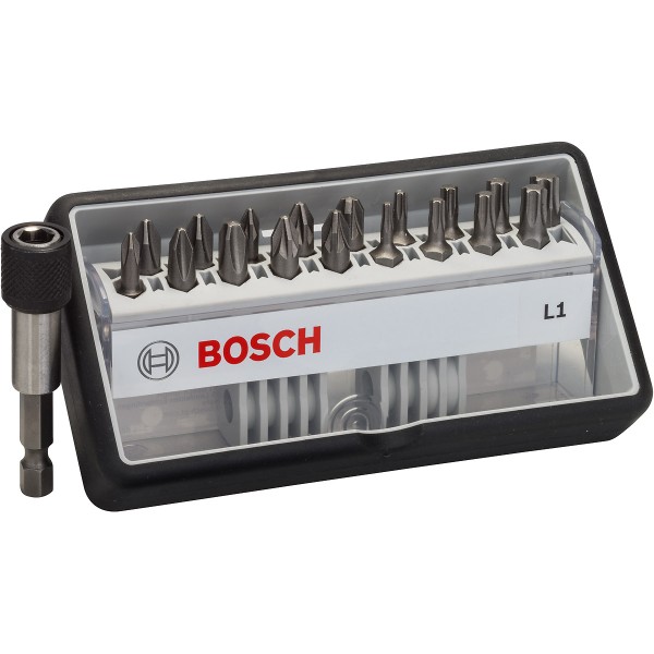 Bosch Schrauberbit-Set Robust Line L Extra-Hart, 18 + 1-teilig, 25mm, PH, PZ, Torx