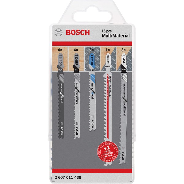Bosch JSB, Multi Material-Pack, 15-teilig