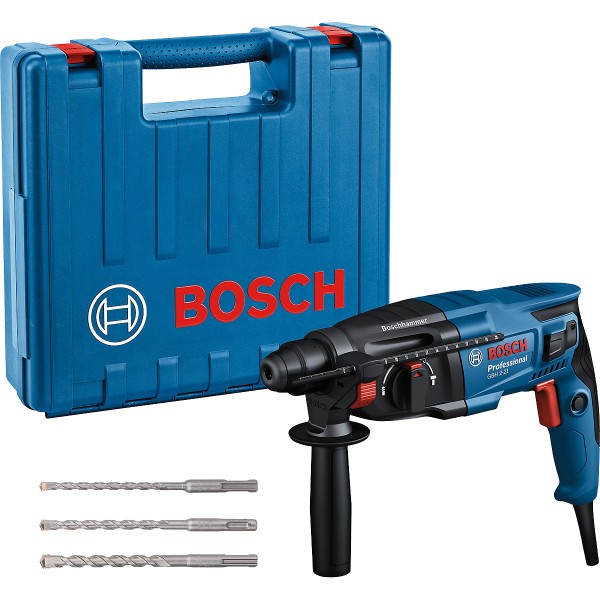 Bosch Bohrhammer mit SDS plus GBH 2-21 mit 1x Bohrer SDS plus 6/8/10 mm