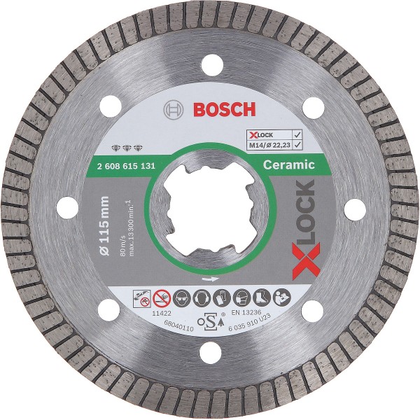 Bosch Diamanttrennscheibe X-LOCK Best for Ceramic Extra Clean Turbo