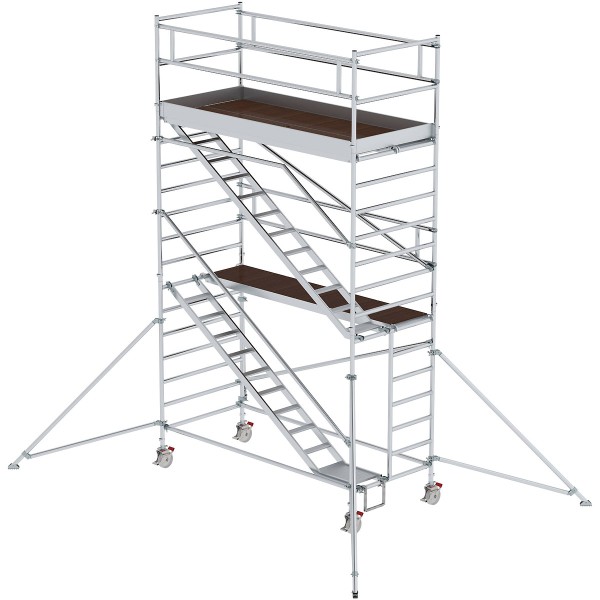 Rollgerüst 1,35 x 3,0 m mit Schrägaufstiegen & Ausleger