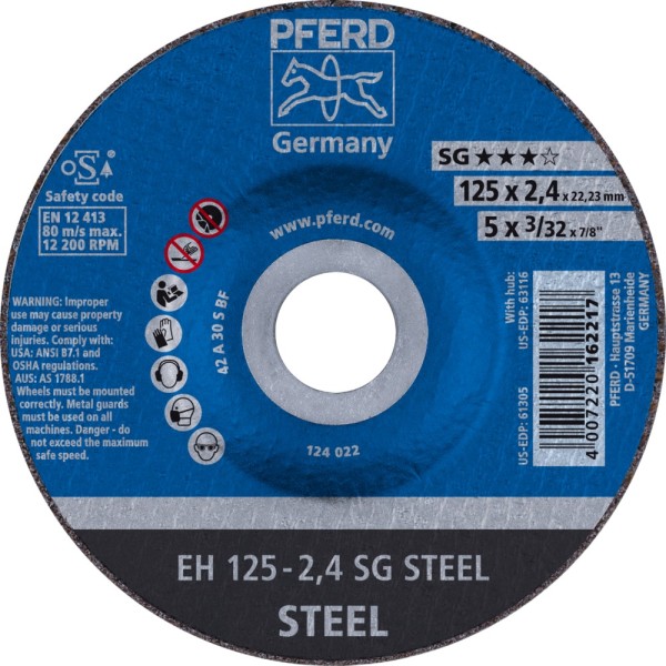 PFERD Trennscheibe EH gekröpft Leistungslinie SG STEEL für Stahl