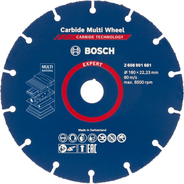 Bosch EXPERT Carbide Multi Wheel Trennscheibe, 180 mm, 22,23 mm