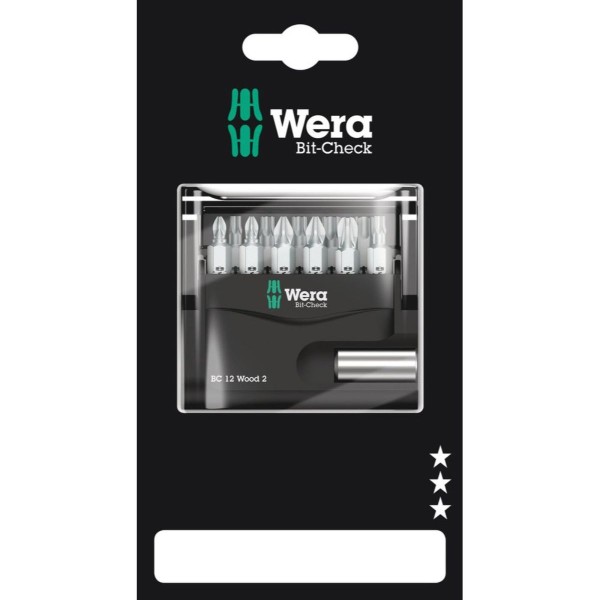 Wera Bit-Check 12 Wood 2 SB, 12-teilig