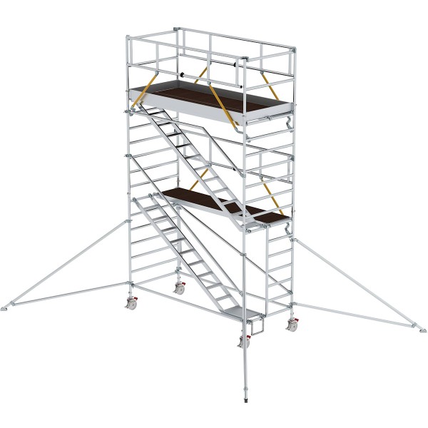 Rollgerüst SG 1,35 x 3,0 m mit Schrägaufstiegen & Ausleger