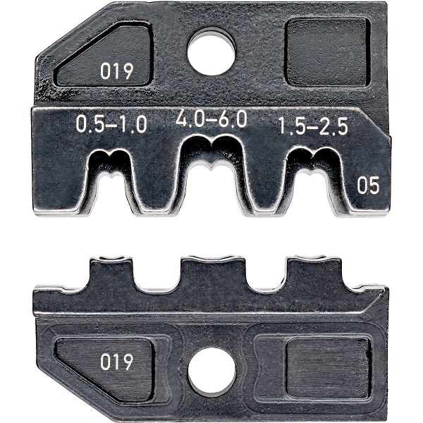KNIPEX Crimpeinsatz für unisolierte, offene Steckverbinder 4,8 + 6,3 mm 80 mm