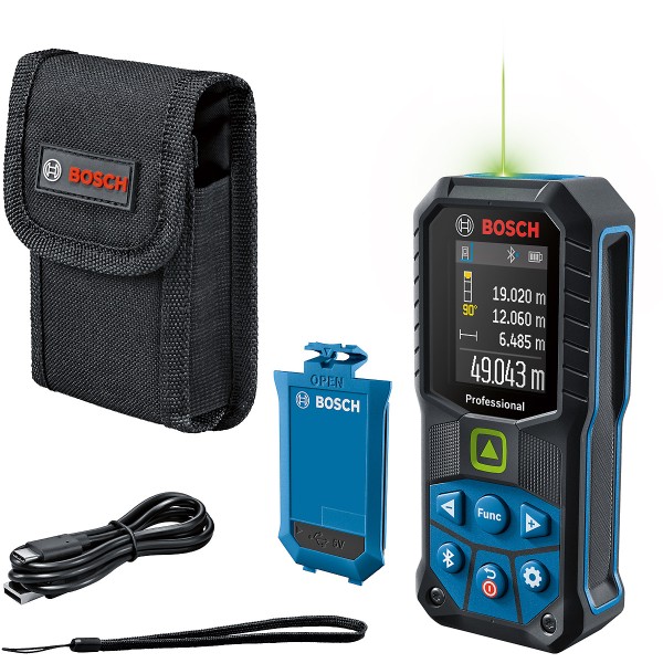 Bosch Laser-Entfernungsmesser GLM 50-27 CG mit BA 3.7V 1.0Ah A und USB-C?-Kabel