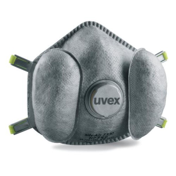 uvex Atemschutzmaske silv - Air e 7330 FFP3 mit Ausatemventil - 3 Stück