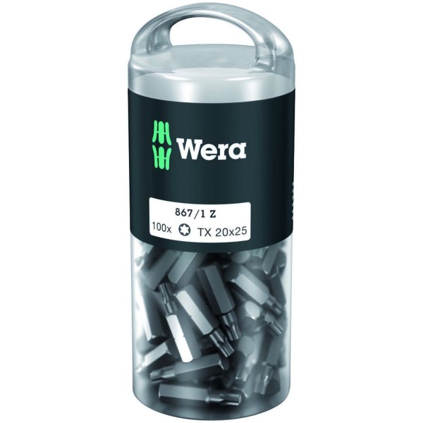 Wera 867/1 TORX DIY 100, TX 20 x 25 mm, 100-teilig