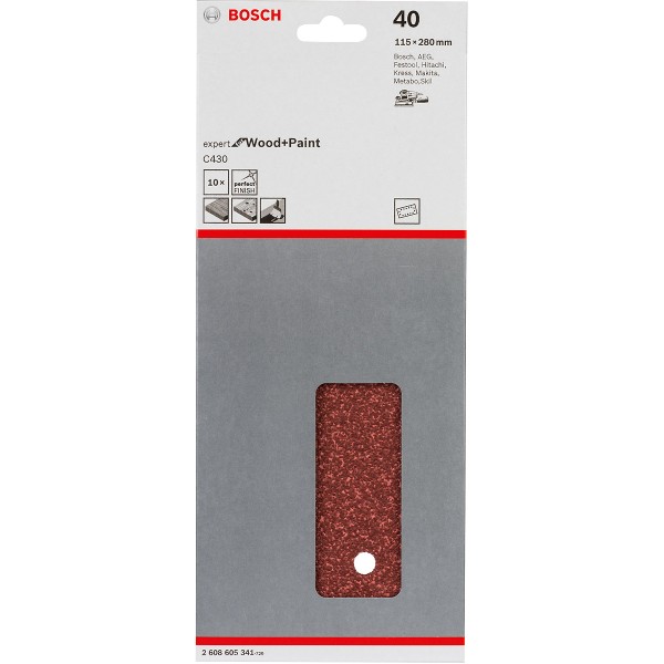 Bosch Schleifblatt C430 für Schwingschleifer 115x280 mm 14-Lochung