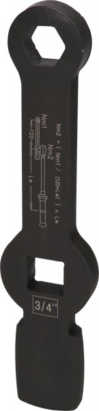 KS Tools 3/4" Schlag-Sechskant-Schlüssel mit 2 Schlagflächen, 24 mm