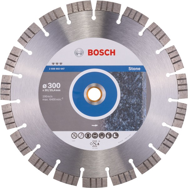 Bosch Diamanttrennscheibe Best for Stone, Bohrungsdurchmesser (mm):20.00/25.40*