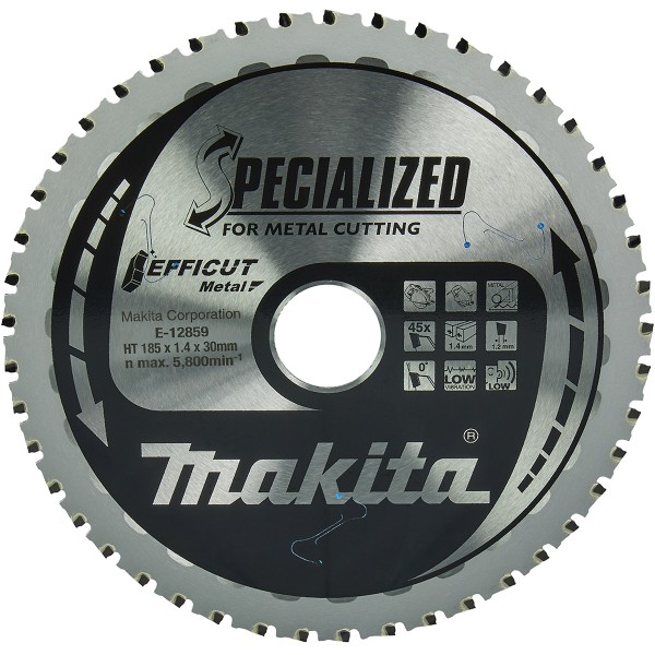 Makita Sägeblatt 185x1,4x30, 45Z EFFICUT, Metall - E-12859