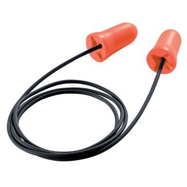 uvex com4-fit Gehörschutzstöpsel mit Kordel orange SNR 33 dB, Größe S - Inhalt: 100 Paar im Karton