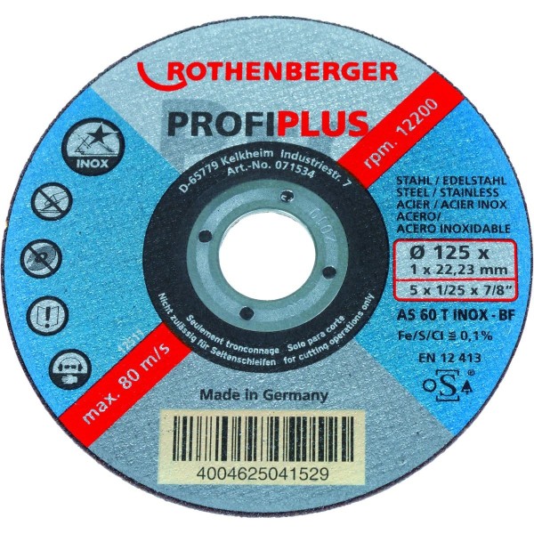 Rothenberger Trennscheibe INOX PROFI Plus, 125x1, Dose