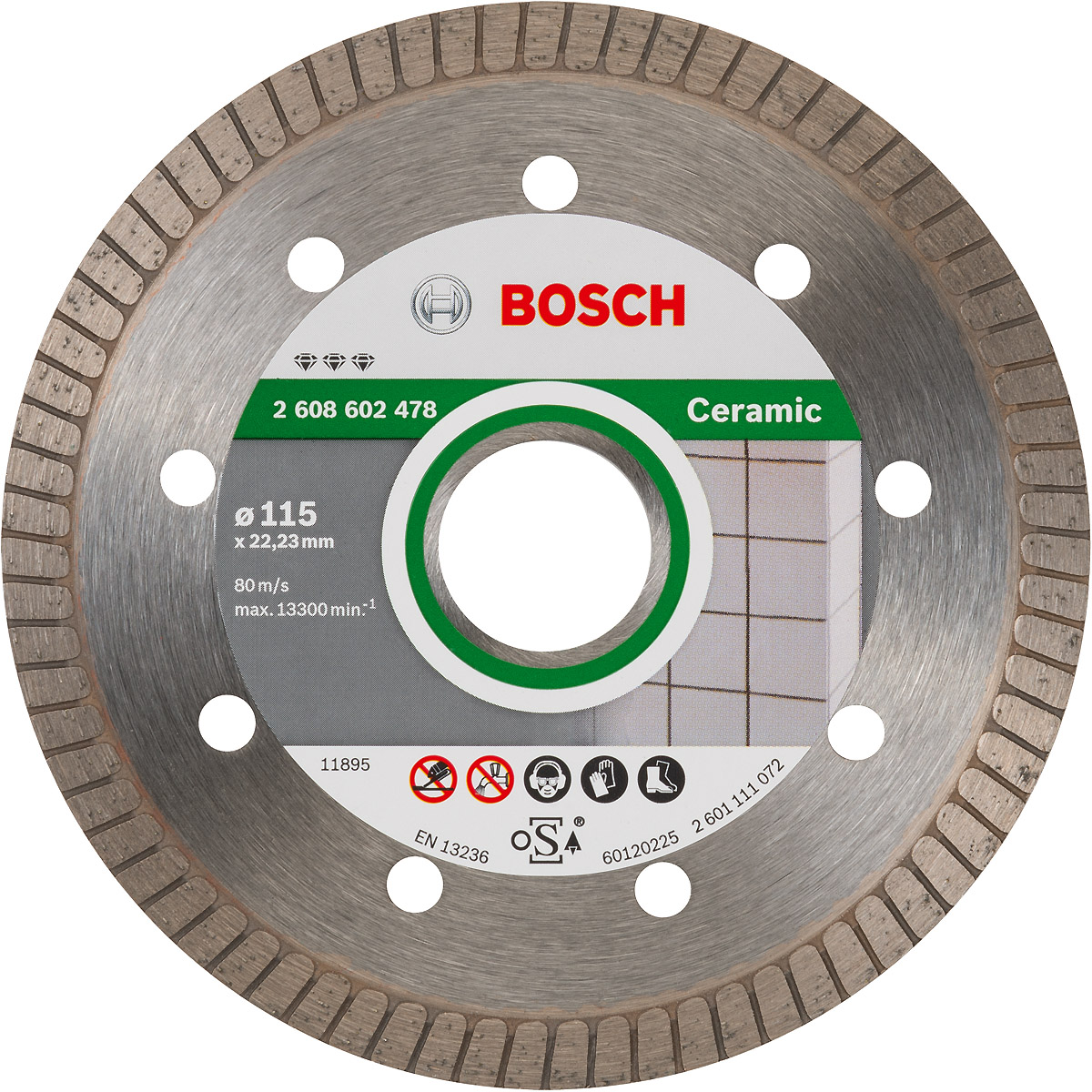 Bosch Diamanttrennscheibe Best for Ceramic Extra-Clean Turbo,  Bohrungsdurchmesser (mm):22.23, Segmen | Diamanttrennscheiben | Trenn-,  Schleif- und Polierscheiben | Verbrauchsartikel für Maschinen | Werkzeuge |  tuulzone