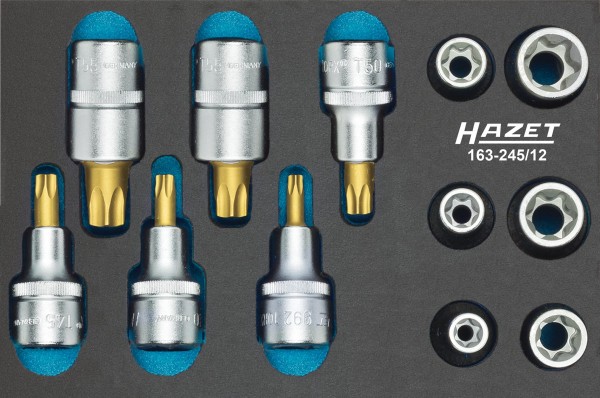 HAZET Werkzeug-Satz TORX® Einlage 12-teilig